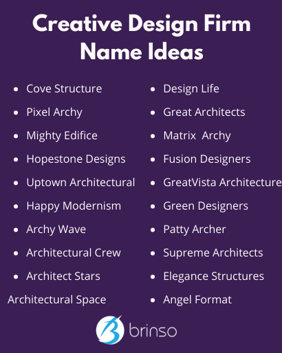 Creative Design Firm Name Ideas