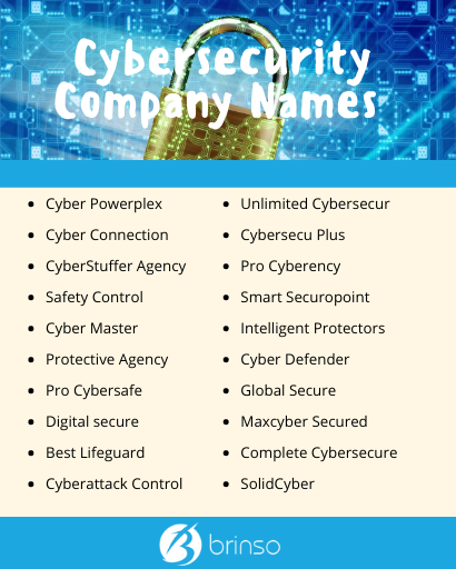 Cybersecurity Company Names