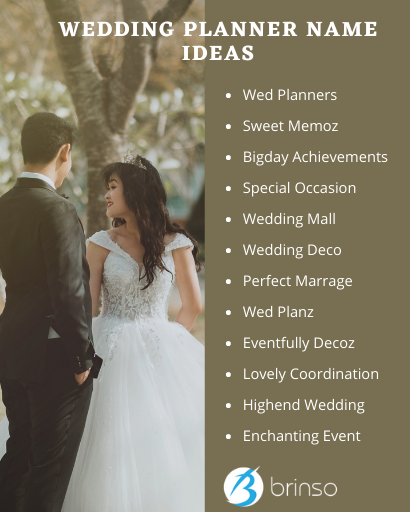 Wedding Planner Name Ideas