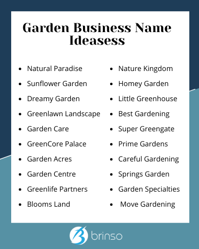 Garden Business Name Ideas