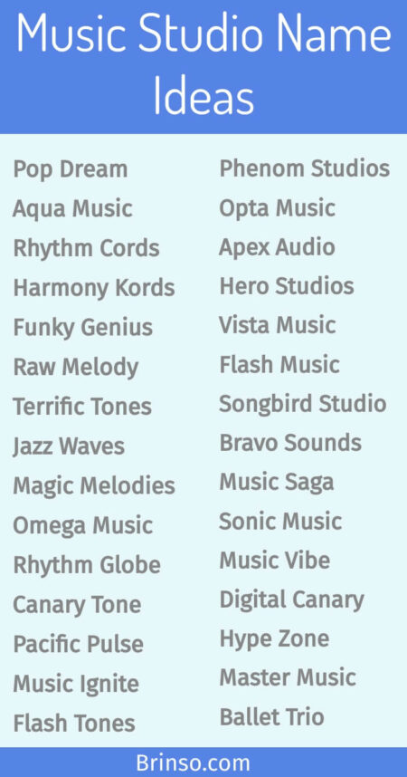 music-studio-names