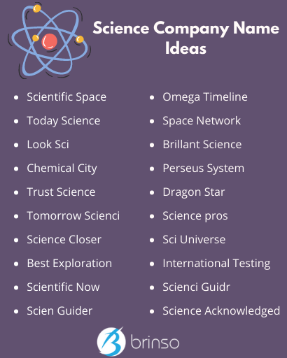 Science Company Name Ideas