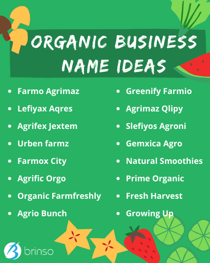Organic Business Name Ideas