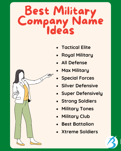 Best Military Company Name Ideas