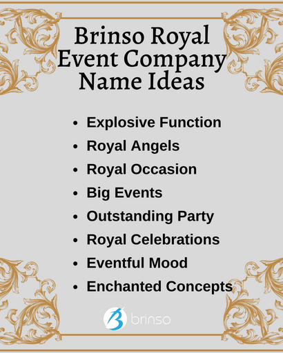 Royal Event Company Name Ideas