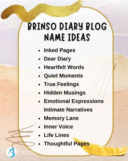 Diary Blog Name Ideas