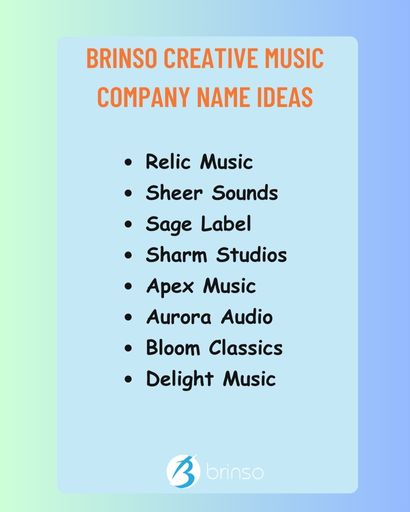Creative Music Company Name Ideas